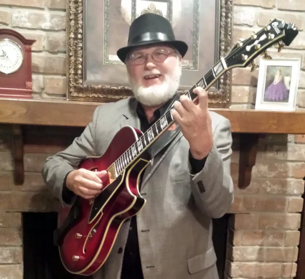 James Dawson and his Ruby Red Conti Equity Archtop