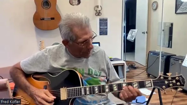 Fred Kofler with his Conti Entrada Archtop Guitar in Antique Sunburst