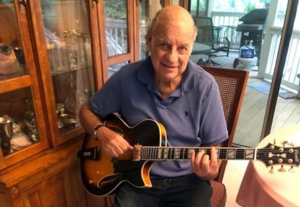 Ed Benson with his new Conti Entrada Archtop Guitar